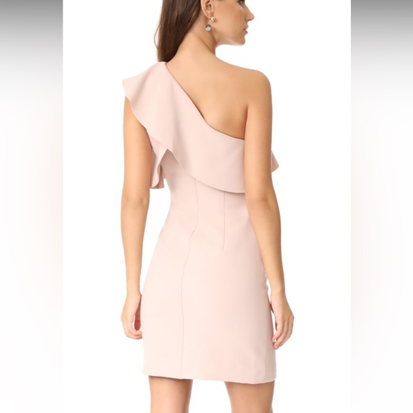 One shoulder ruffle cocktail dress - Picture 3 of 7